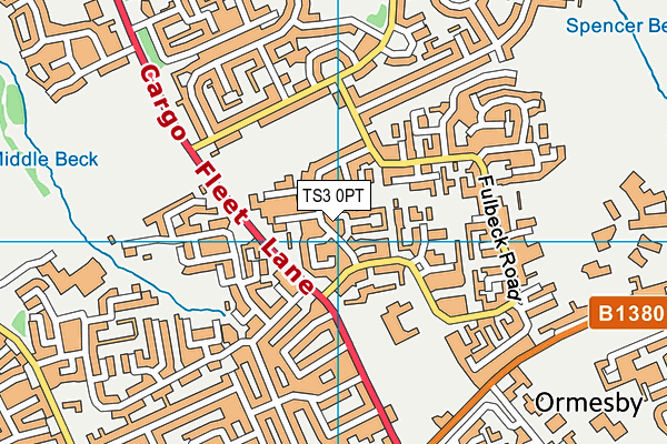 TS3 0PT map - OS VectorMap District (Ordnance Survey)