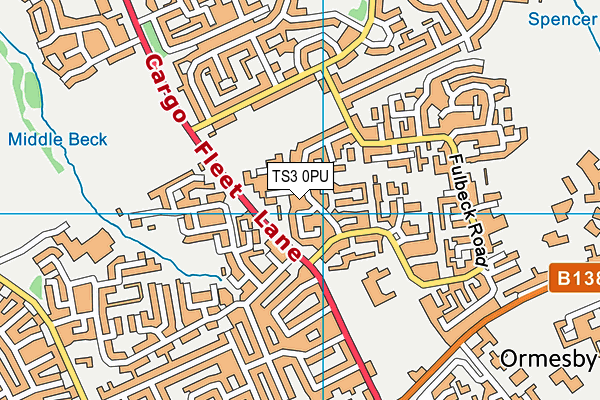TS3 0PU map - OS VectorMap District (Ordnance Survey)