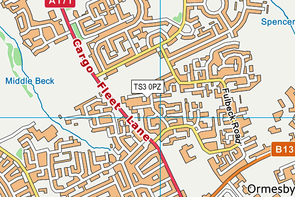 TS3 0PZ map - OS VectorMap District (Ordnance Survey)