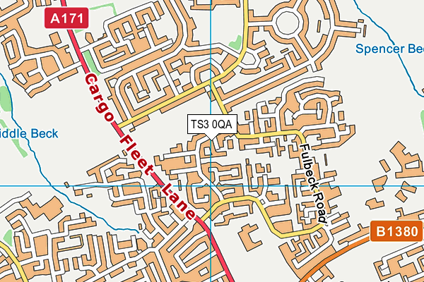 TS3 0QA map - OS VectorMap District (Ordnance Survey)