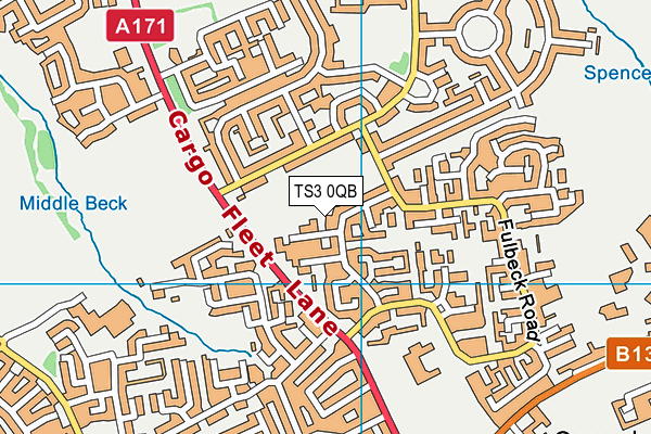 TS3 0QB map - OS VectorMap District (Ordnance Survey)