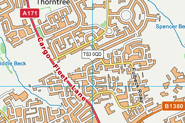 TS3 0QD map - OS VectorMap District (Ordnance Survey)
