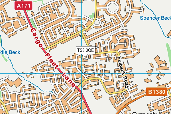 TS3 0QE map - OS VectorMap District (Ordnance Survey)