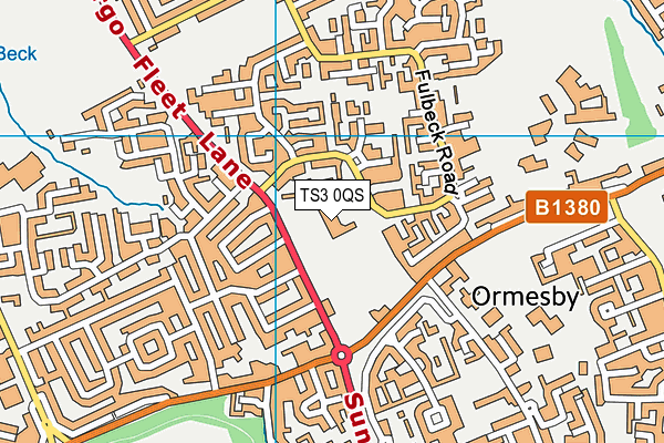 Pennyman Primary Academy map (TS3 0QS) - OS VectorMap District (Ordnance Survey)