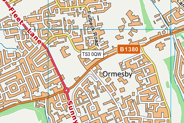 TS3 0QW map - OS VectorMap District (Ordnance Survey)
