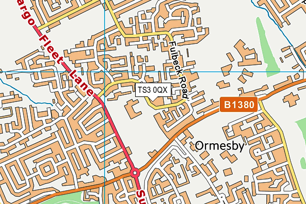 TS3 0QX map - OS VectorMap District (Ordnance Survey)