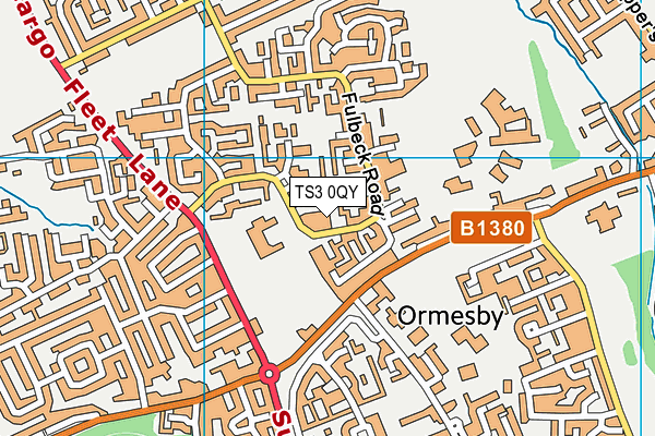 TS3 0QY map - OS VectorMap District (Ordnance Survey)