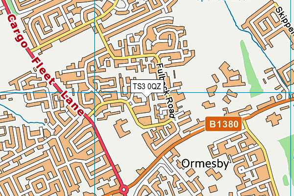 TS3 0QZ map - OS VectorMap District (Ordnance Survey)