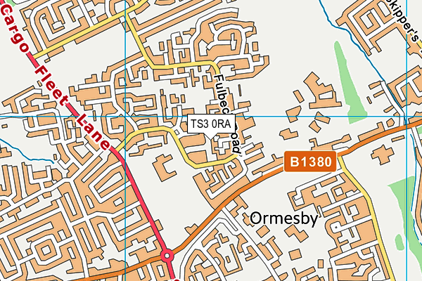 TS3 0RA map - OS VectorMap District (Ordnance Survey)