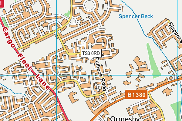 TS3 0RD map - OS VectorMap District (Ordnance Survey)