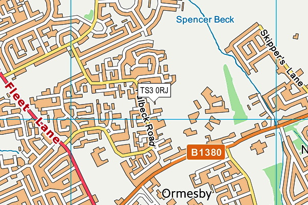 TS3 0RJ map - OS VectorMap District (Ordnance Survey)