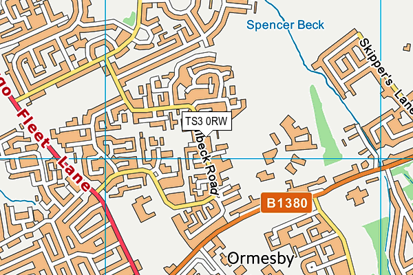 TS3 0RW map - OS VectorMap District (Ordnance Survey)