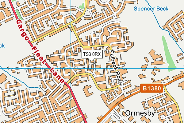 TS3 0RX map - OS VectorMap District (Ordnance Survey)