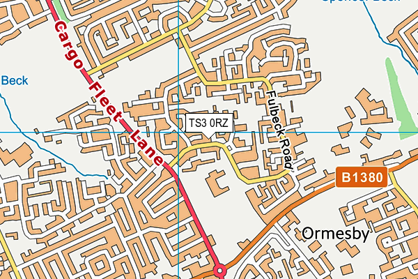 TS3 0RZ map - OS VectorMap District (Ordnance Survey)