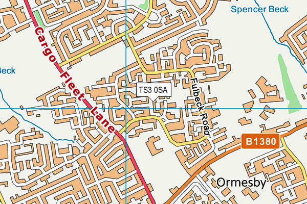 TS3 0SA map - OS VectorMap District (Ordnance Survey)