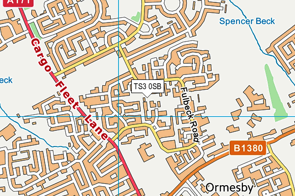 TS3 0SB map - OS VectorMap District (Ordnance Survey)