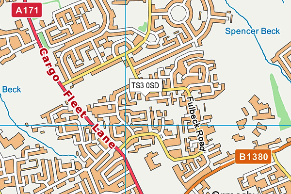 TS3 0SD map - OS VectorMap District (Ordnance Survey)