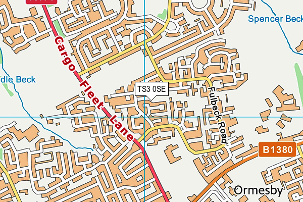 TS3 0SE map - OS VectorMap District (Ordnance Survey)