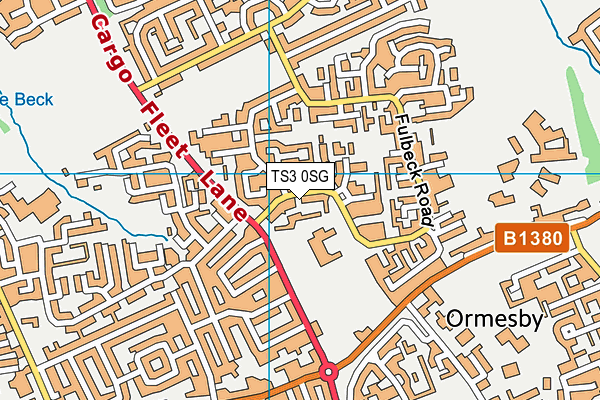 TS3 0SG map - OS VectorMap District (Ordnance Survey)