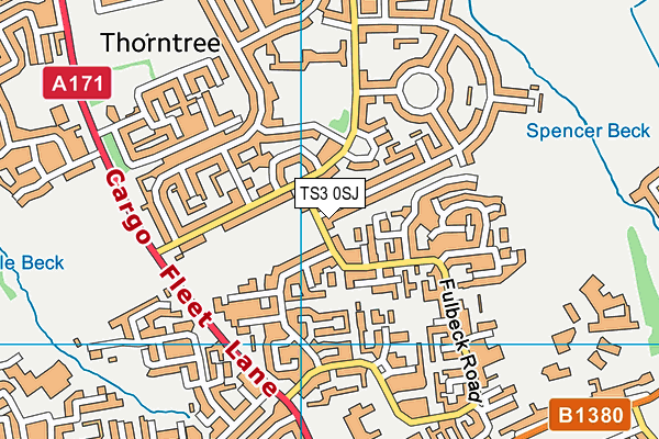 TS3 0SJ map - OS VectorMap District (Ordnance Survey)