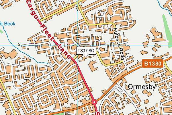TS3 0SQ map - OS VectorMap District (Ordnance Survey)