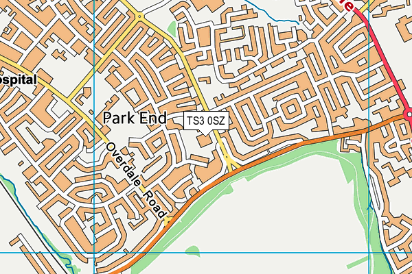 TS3 0SZ map - OS VectorMap District (Ordnance Survey)