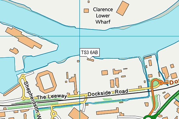 TS3 6AB map - OS VectorMap District (Ordnance Survey)