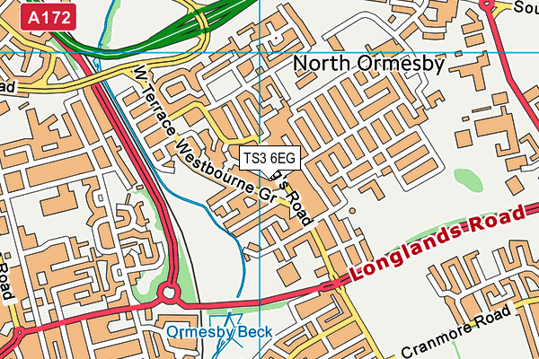 TS3 6EG map - OS VectorMap District (Ordnance Survey)