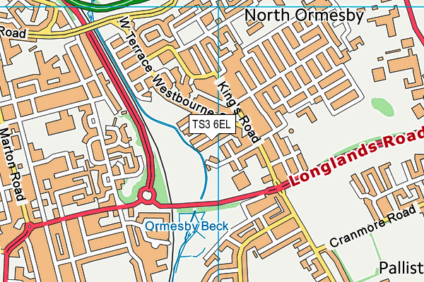 TS3 6EL map - OS VectorMap District (Ordnance Survey)