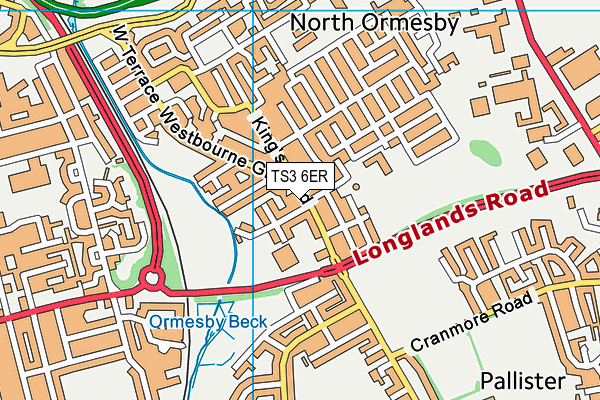 TS3 6ER map - OS VectorMap District (Ordnance Survey)