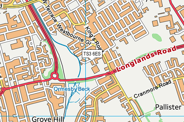 TS3 6ES map - OS VectorMap District (Ordnance Survey)