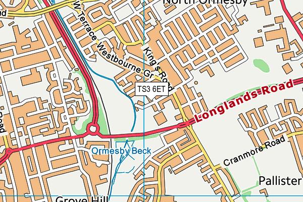 TS3 6ET map - OS VectorMap District (Ordnance Survey)