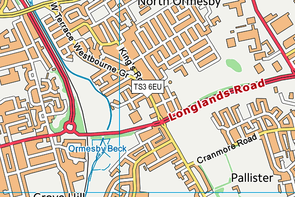 TS3 6EU map - OS VectorMap District (Ordnance Survey)