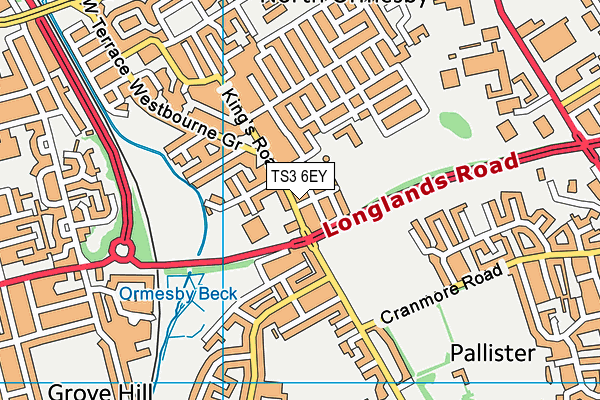 TS3 6EY map - OS VectorMap District (Ordnance Survey)