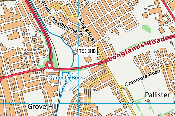 TS3 6HB map - OS VectorMap District (Ordnance Survey)