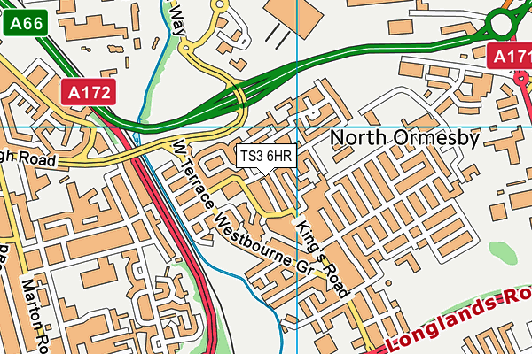 TS3 6HR map - OS VectorMap District (Ordnance Survey)