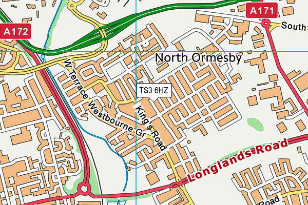 TS3 6HZ map - OS VectorMap District (Ordnance Survey)