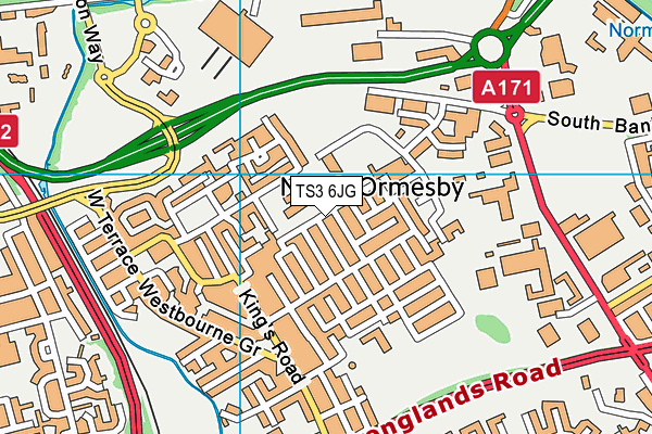 TS3 6JG map - OS VectorMap District (Ordnance Survey)