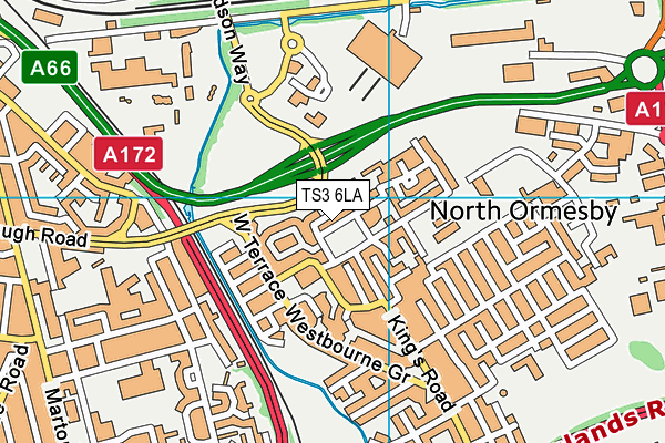 TS3 6LA map - OS VectorMap District (Ordnance Survey)