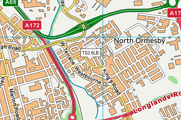 North Ormesby Primary Academy map (TS3 6LB) - OS VectorMap District (Ordnance Survey)