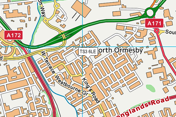 TS3 6LE map - OS VectorMap District (Ordnance Survey)