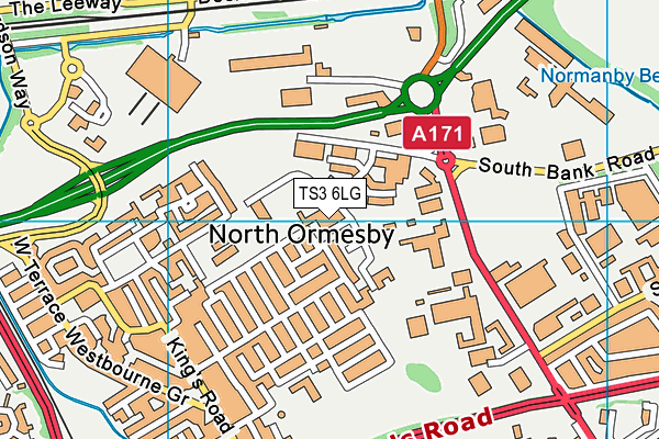 TS3 6LG map - OS VectorMap District (Ordnance Survey)