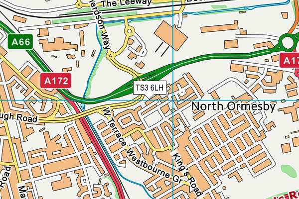 TS3 6LH map - OS VectorMap District (Ordnance Survey)