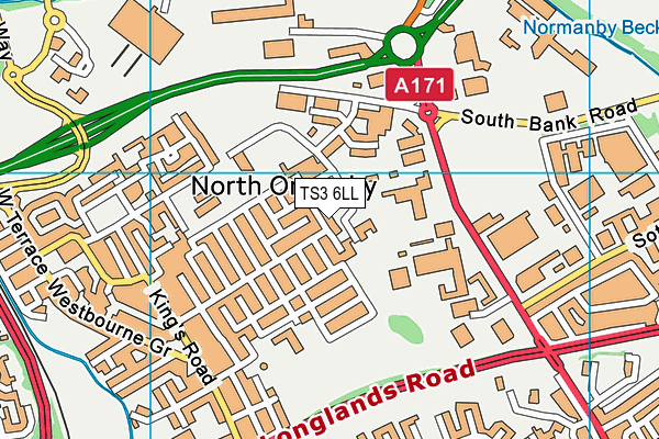 TS3 6LL map - OS VectorMap District (Ordnance Survey)