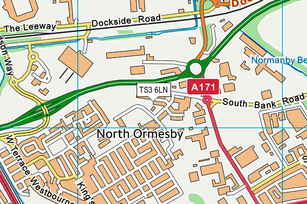 TS3 6LN map - OS VectorMap District (Ordnance Survey)