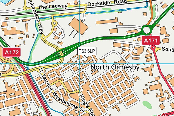 TS3 6LP map - OS VectorMap District (Ordnance Survey)