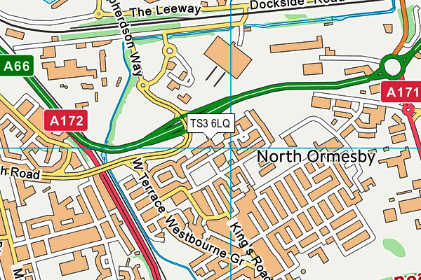 TS3 6LQ map - OS VectorMap District (Ordnance Survey)