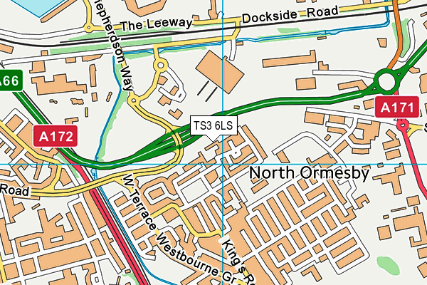 TS3 6LS map - OS VectorMap District (Ordnance Survey)