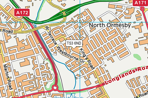 TS3 6ND map - OS VectorMap District (Ordnance Survey)