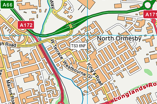 TS3 6NF map - OS VectorMap District (Ordnance Survey)